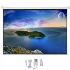Pantalla de proyector eléctrico T-VISION de 100", 80"x60" 4:3 HD con control remoto