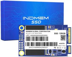 INDMEM SSD 128GB mSATA Interno Mini SATA SSD Micro-SATA MLC NAND Flash 128 GB unidad de disco óptico