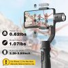 Estabilizador de cardán de 3 ejes para iPhone 12 11 PRO MAX X XR XS Smartphone Vlog Youtuber Grabación de video en vivo con modo de inicio deportivo, seguimiento de objetos faciales, movimiento Time-Lapse - Hohem iSteady Mobile Plus