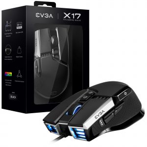 RATÓN EVGA MOUSE X17 PARA JUEGOS CON CABLE NEGRO