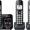 Panasonic KX-TGD663M - Sistema de teléfono inalámbrico expandible con Bluetooth Link2Celd, asistente de voz, contestador y bloqueo de llamadas, 3 teléfonos inalámbricos