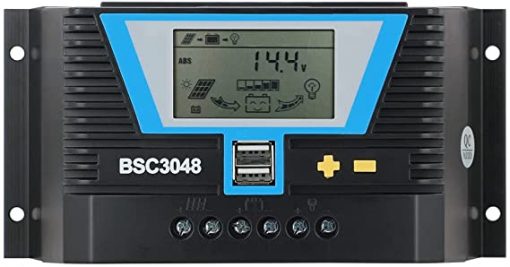 Controlador de carga de 30 A, apto para MAX 1500W energía solar 12V 24V 36V 48V