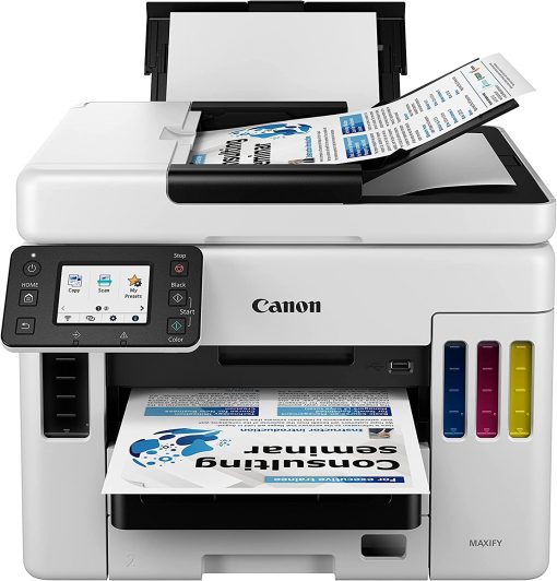 Canon MAXIFY GX7020 - Impresora inalámbrica MegaTank todo en uno Supertank [impresión, copia, escaneo, fax], color blanco