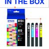 EPSON T812 DURABrite Ultra Ink - Paquete combinado de cartuchos de color negro y estándar (T812XL-BCS) para impresoras Epson WorkForce Pro seleccionadas