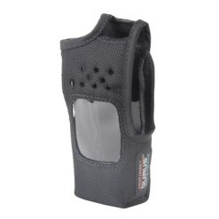 Funda de Nylon, clip metálico-cinto, capuchón auto-adherible y visor frontal