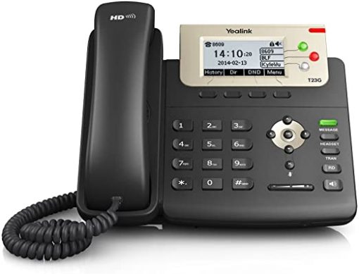 Ooma Office aprovisionado Yealink Sip-T23G IP Business Desk Phone. Funciona con Ooma Office servicio de teléfono VoIP basado en la nube para pequeñas empresas con recepcionista virtual, marcado ext.