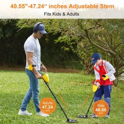 Detector de metales para adultos y niños,  impermeable ajustable de alta precisión con pantalla LCD