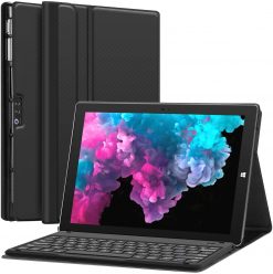 Funda con soporte para teclado tipo inalámbrico desmontable - Negro