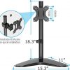 MOUNTUP Soporte de escritorio para monitor VESA independiente compatible con pantalla de computadora de 13 a 32 pulgadas con altura ajustable, giratoria, inclinación, rotación, VESA 75 x 75 100 x 100 MU0023