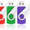 KOOTION Paquete de 5 unidades flash USB de 4 GB de unidad de pulgar de 4 GB Unidad USB de memoria de 4 GB (5 colores: negro, azul, verde, morado, rojo)