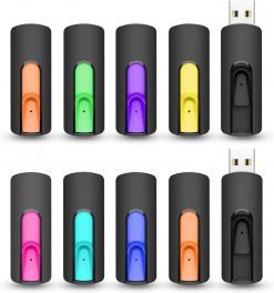 KOOTION Paquete de 10 unidades flash USB de 8 GB, unidades retráctiles para el pulgar USB 2.0 a granel, unidades de memoria portátiles para almacenamiento de datos, compartir archivos (8G, colores mixtos)