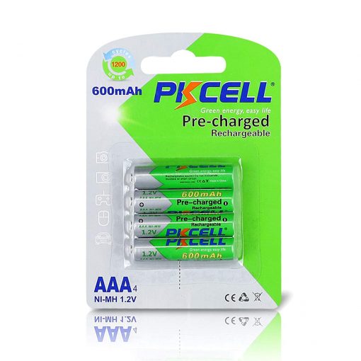 AAA NiMh Baterías Recargables 1.2V 600mAh Batería de Autodescarga baja 4pcs