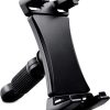 JUBOR Soporte portátil para tableta de bicicleta, soporte para tableta de teléfono de bicicleta para gimnasio interior, caminadora, giratoria, bicicleta estática para iPad, iPad Pro, iPad Mini, 2, 3, iPad Air, iPhone Smartphone