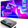 Proyector láser de alcance ultracorto con pantalla de proyector de rechazo de luz ambiental ALR de 100 pulgadas
