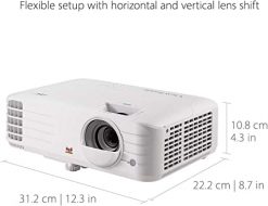 ViewSonic PX701-4K UHD 3200 lúmenes 240Hz 4.2ms Proyector de cine en casa con HDR, Keystone automático, HDMI doble, transmisión deportiva y Netflix con dongle en pantalla de hasta 300 pulgadas