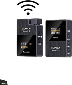 Micrófono Lavalier inalámbrico, transmisor digital cómica y sistema de receptor SLR con clip para entrevista