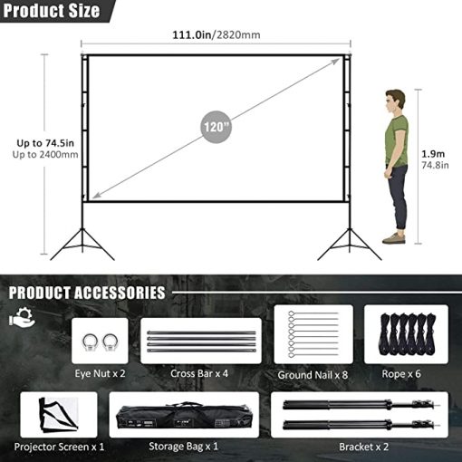 PANTALLA DE PROYECCIÓN PORTATIL DE 150" - Imagen 3
