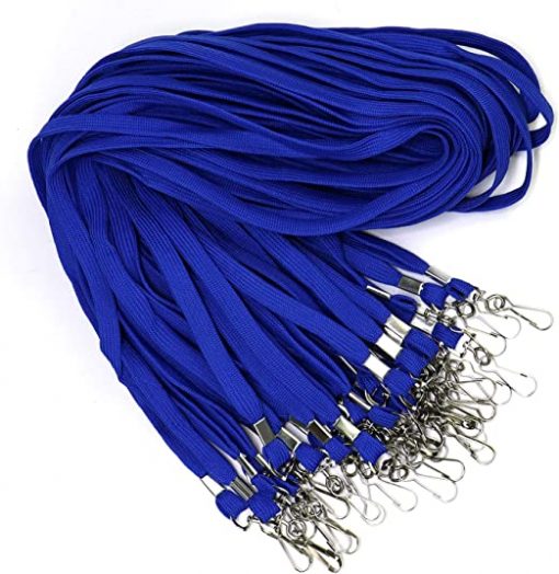 Cordón de 50 cordones a granel para insignia de identificación (azul)