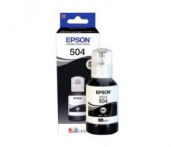 Botella de tinta Negra EpsonT504120-AL para sistema continuo original.