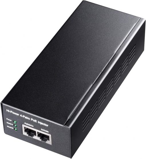 Cudy POE300 60W Gigabit Ultra PoE+ inyector, hasta 60W Ultra fuente de alimentación, 10/100/1000Mbps blindado RJ-45, IEEE 802.3af/802.3at obediente, no compatible con 802.3 bt/PoE++/ PoE pasivo, carcasa metálica