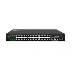 Switch T-VISION 24FE-2GE de 26 puertos, 24 puertos POE 10/100M + 2 puertos 1000M Gigabit UpLink + 1 SFP, 300W, Rack