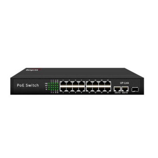 Switch T-VISION 16GE-2GE de 18 puertos, 16 puertos POE 10/100/1000M