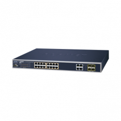 Switch Administrable 16 puertos 10/100/1000Mbps 802.3at PoE + Combo 4 puertos GigabitTP/SFP
