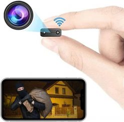 Cámara WiFi inalámbrica pequeña, cámaras de seguridad espía ocultas, cámara de perro para mascotas, cámara de bebé 1080P con control remoto portátil, aplicación de teléfono