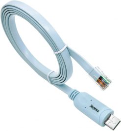 Cable de consola USB USB a RJ45, accesorio esencial de Cisco, NETGEAR, Ubiquity, LINKSYS, TP-Link Routers/Switches para portátiles en Windows, Mac, Linux (azul)