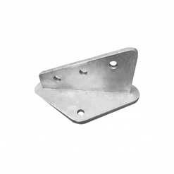 Anclaje plano de 3 orificios para mástiles, galvanizado en caliente, utilizado en la fijación de mástiles, galvanizado en caliente