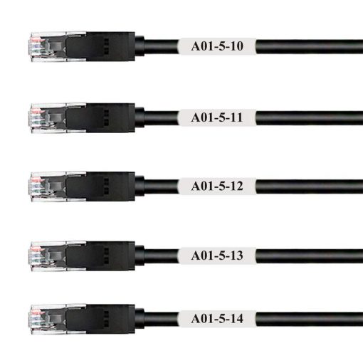 SIKOT Cinta de etiquetas compatible de repuesto para cartucho M21-750-499 con cinta de etiquetas de nailon de 3/4 pulgadas, película de tela de nailon negro sobre blanco, 16 pies de longitud 0.75 pulgadas de ancho, paquete de 2 - Imagen 3