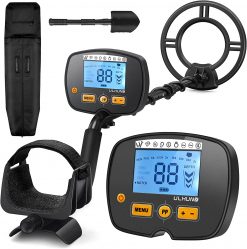 ULHUND - Detectores de metales mejorados para adultos, detector de oro 9 con pantalla LCD más grande, chip DSP avanzado de 10 pulgadas con profundidad de detección de 12 pulgadas