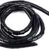 Envoltura de cable espiral, 0.236 in 1/4 "diámetro exterior PE cable espiral alambre envoltura tubo organizador de gestión de PC de escritorio Gestión de cable (32.8 ft)