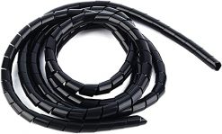 Envoltura de cable espiral, 0.236 in 1/4 "diámetro exterior PE cable espiral alambre envoltura tubo organizador de gestión de PC de escritorio Gestión de cable (32.8 ft)