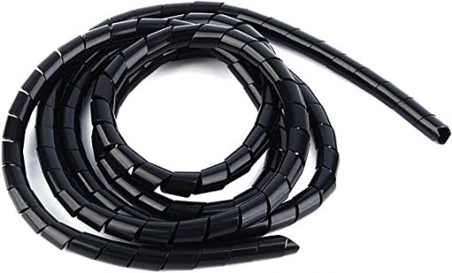 Envoltura de cable espiral, 0.236 in 1/4 "diámetro exterior PE cable espiral alambre envoltura tubo organizador de gestión de PC de escritorio Gestión de cable (32.8 ft)