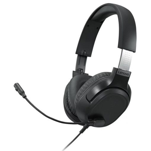 Headset Gaming Lenovo IdeaPad H100, Conexión 3.5 mm y Micrófono, Negro