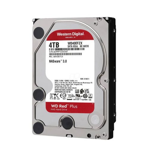 Disco Duro 3.5 Western Digital De 4TB SATA, 128MB Cache, 5400rpm, Red Plus, NAS
