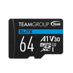 Memoria Team Group 64GB Elite Micro SDXC, (U3), hasta 90MB/s de lectura, UHS-I U3, V30, A1, 4K UHD, adaptador SD