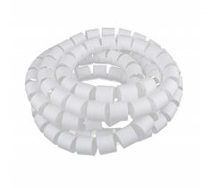 Organizador de cables en espiral de plastico de 22mm Blanco (xPie)