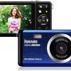 Cámara digital para fotografía, cámara recargable de 30 MP para apuntar y disparar con zoom digital LCD de 2.8 pulgadas 18X para niños, adolescentes y ancianos (azul)