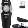 Presentation Clicker - Puntero láser remoto - Presentador USB inalámbrico - Clicker PowerPoint para presentación de diapositivas - Compatible con Win10 - MAC - Compatible con PPT - Keynote, Google Slides (K100B)
