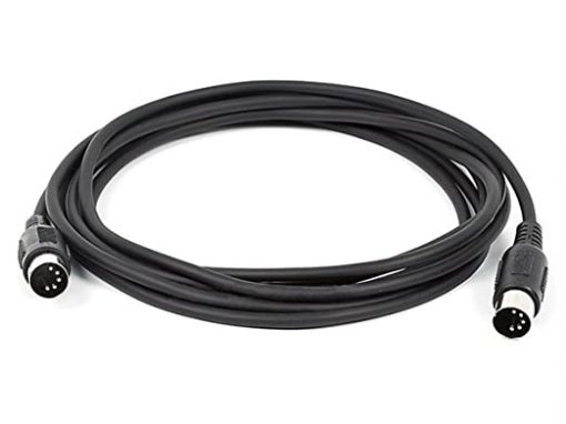Cable MIDI con conector DIN de 5 pines, color negro - Imagen 2
