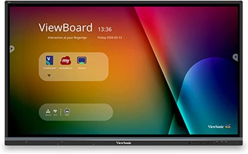ViewSonic IFP7550 - Pantalla interactiva 4K de 75 pulgadas, 2160p, táctil de 20 puntos, VGA, puerto de pantalla, HDMI