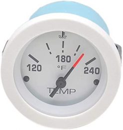 Teleflex 675905 - Calibre de temperatura para barco, color blanco