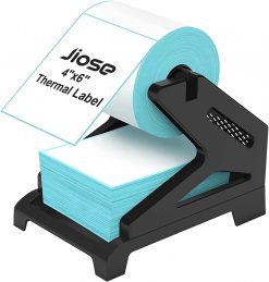JIOSE Soporte de etiquetas de 4 x 6 pulgadas, soporte térmico para etiquetas y etiquetas plegables de ventilador, funciona con impresora de etiquetas de escritorio