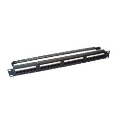 Patch Panel UTP Cat6 de 19 pulgadas, 24 puertos, 1U con organizador de cables