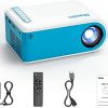 Mini proyector, proyector portátil Nasin 1080P compatible con proyector de cine en casa pequeño compatible con iPhone/teléfono Android, portátil, TV Stick, HDMI, USB