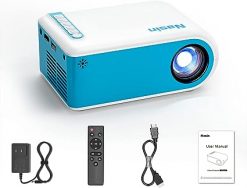 Mini proyector, proyector portátil Nasin 1080P compatible con proyector de cine en casa pequeño compatible con iPhone/teléfono Android, portátil, TV Stick, HDMI, USB