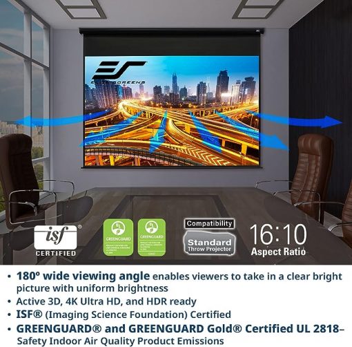 Pantalla de proyector Elite Screens Spectrum, 150 pulgadas Diag 16:9, pantalla de proyección motorizada para cine en casa 4K/8K Ultra HD Ready, ELECTRIC150H2