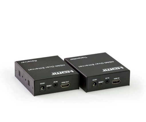 Extensor HDMI por RJ45 Activo 5V1A, Cat5/6 hasta 120 metros - Imagen 2